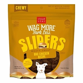 Cloud Star Wag More Bark Less Sliders for Dogs BBQ Chicken 8oz Bag