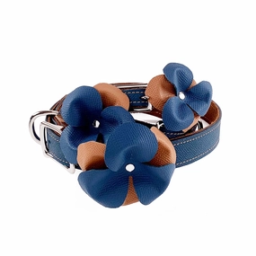 Colima Classic Combo Leather Dog Flowerette Slider