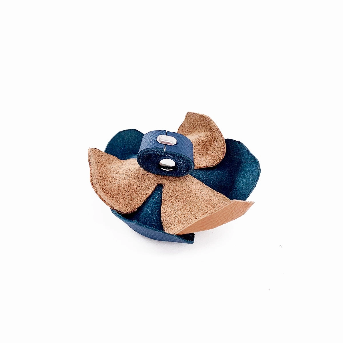 Colima Classic Combo Leather Dog Flowerette Slider