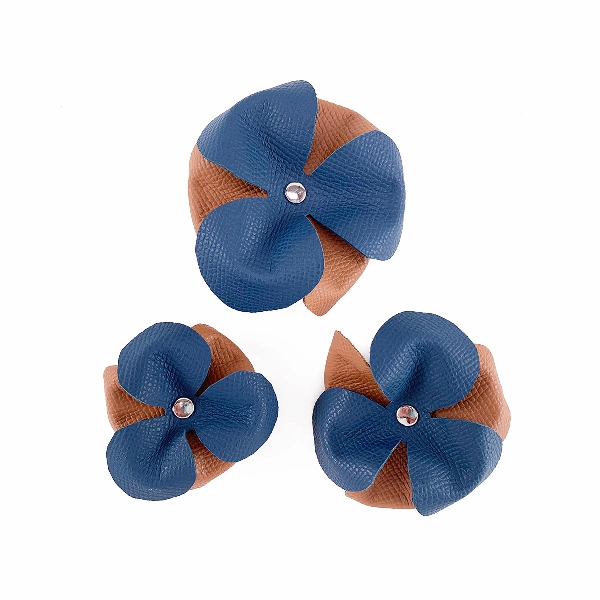 Colima Classic Combo Leather Dog Flowerette Slider