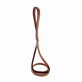 Colima Classic Leather And Macrame Dog Leash Hazelnut dog mobility,outdoor pet aid