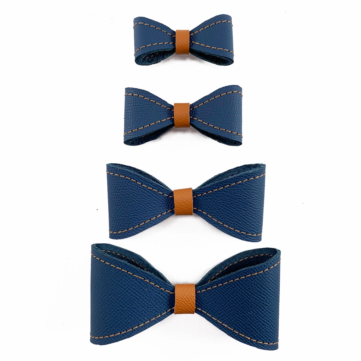 Colima Leather Orion Blue/Hazelnut Alex Dog Bow Tie Slider