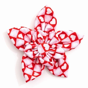 Colorblock Hearts Dog Collar Flower dog collar accessory,collar decor