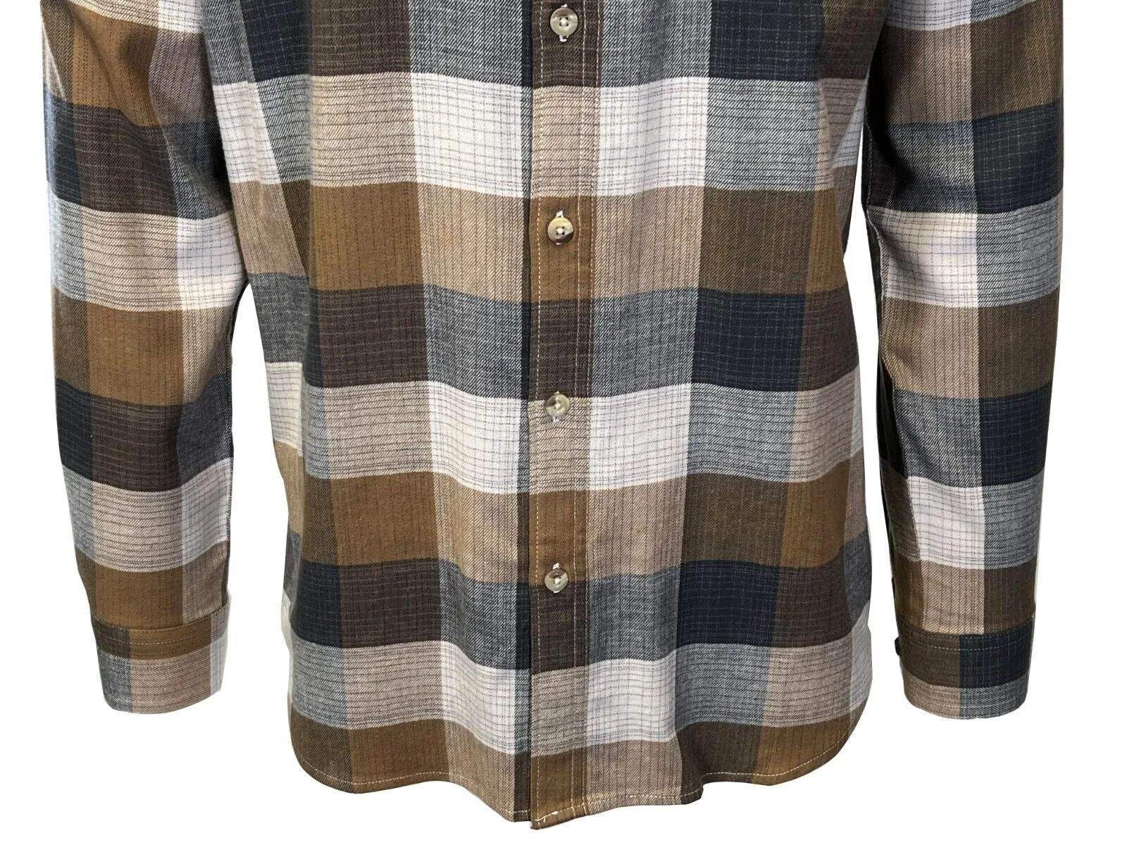 Columbia Men's Dark Stone Shirt Ombre Buffalo Cornell Woods Flannel Shirt (278) Columbia Clothing
