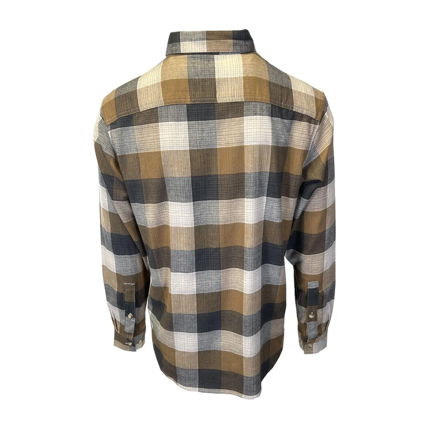 Columbia Men's Dark Stone Shirt Ombre Buffalo Cornell Woods Flannel Shirt (278) Columbia Clothing
