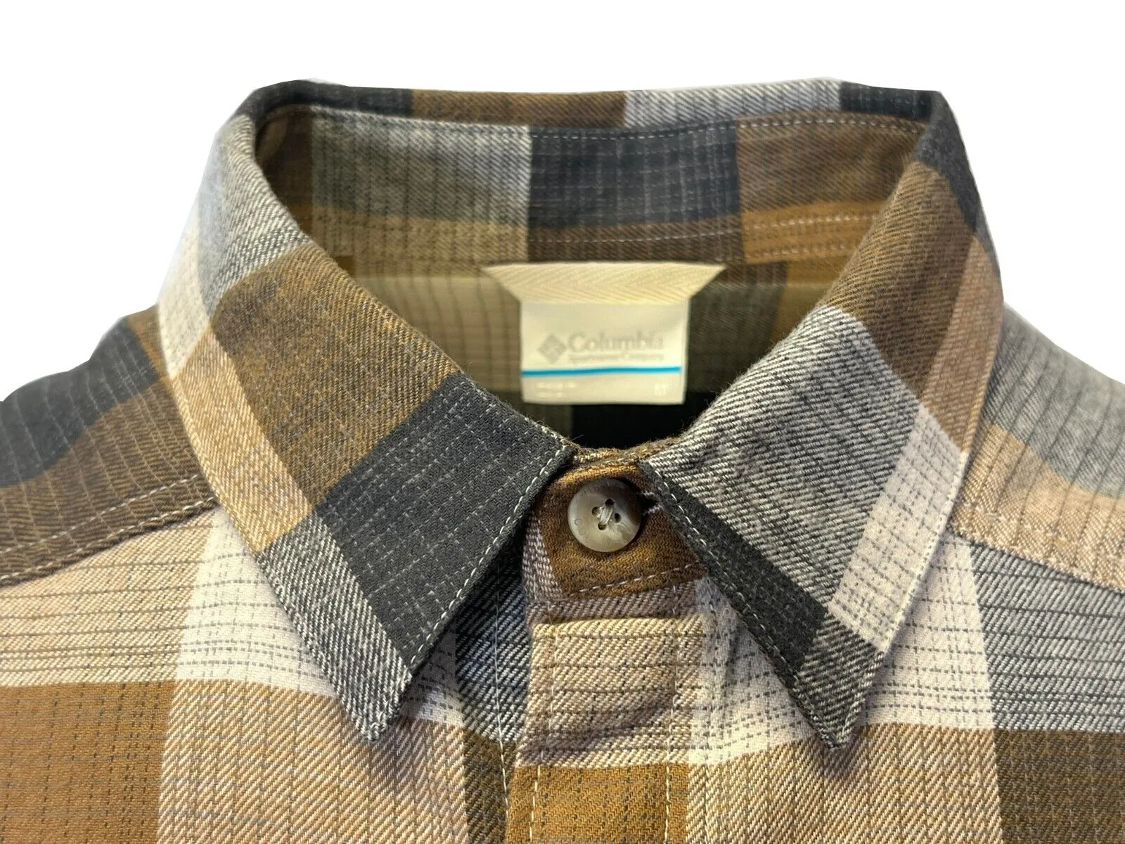 Columbia Men's Dark Stone Shirt Ombre Buffalo Cornell Woods Flannel Shirt (278) Columbia Clothing