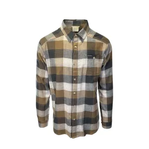 Columbia Men's Dark Stone Shirt Ombre Buffalo Cornell Woods Flannel Shirt (278) Columbia Clothing