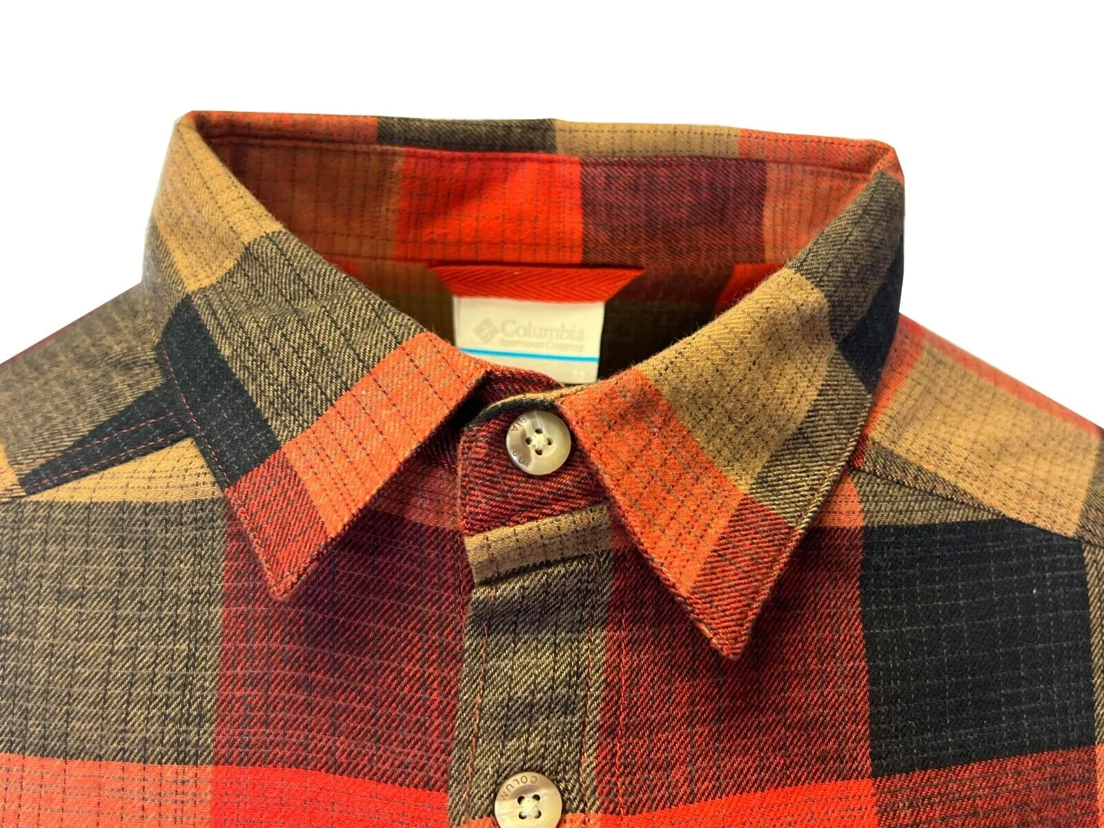 Columbia Men's Red Jasper Buffalo Check Shirt Cornell Woods Flannel L/S (698) Columbia Clothing