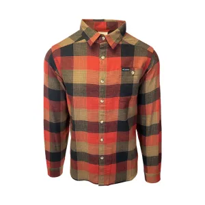 Columbia Men's Red Jasper Buffalo Check Shirt Cornell Woods Flannel L/S (698) Columbia Clothing