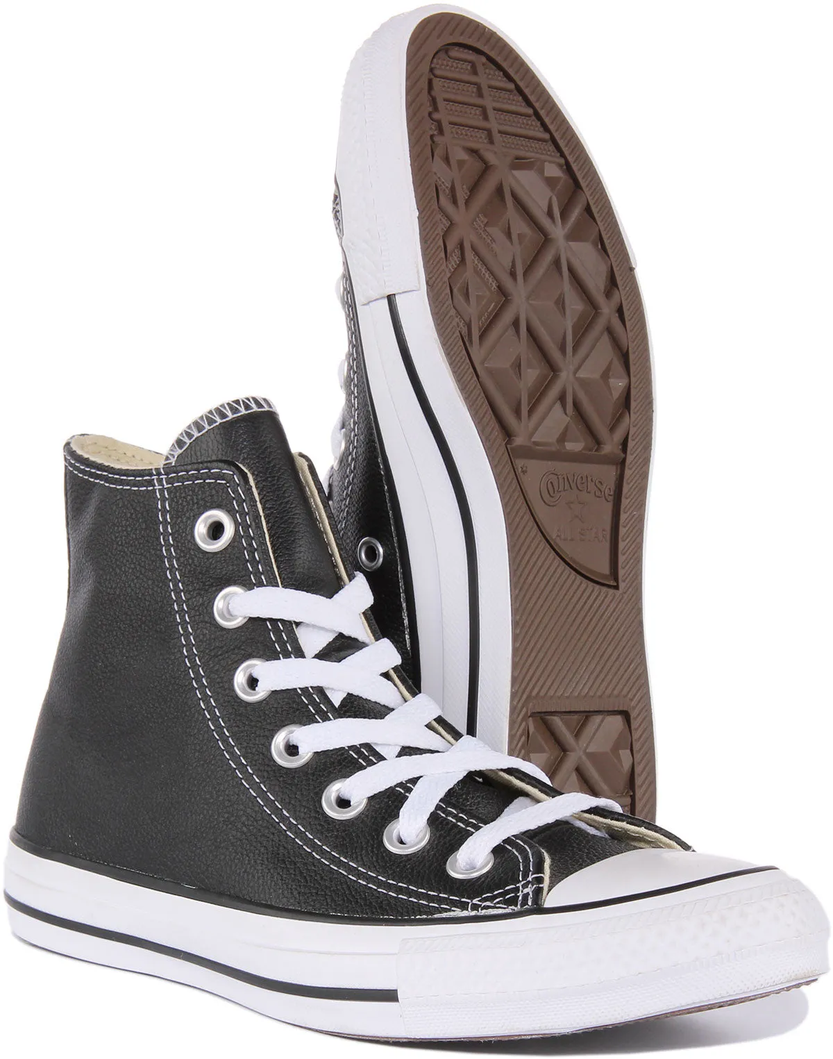 Converse 132170 CT All Star Hi Leather Trainer In Black Shoes Converse