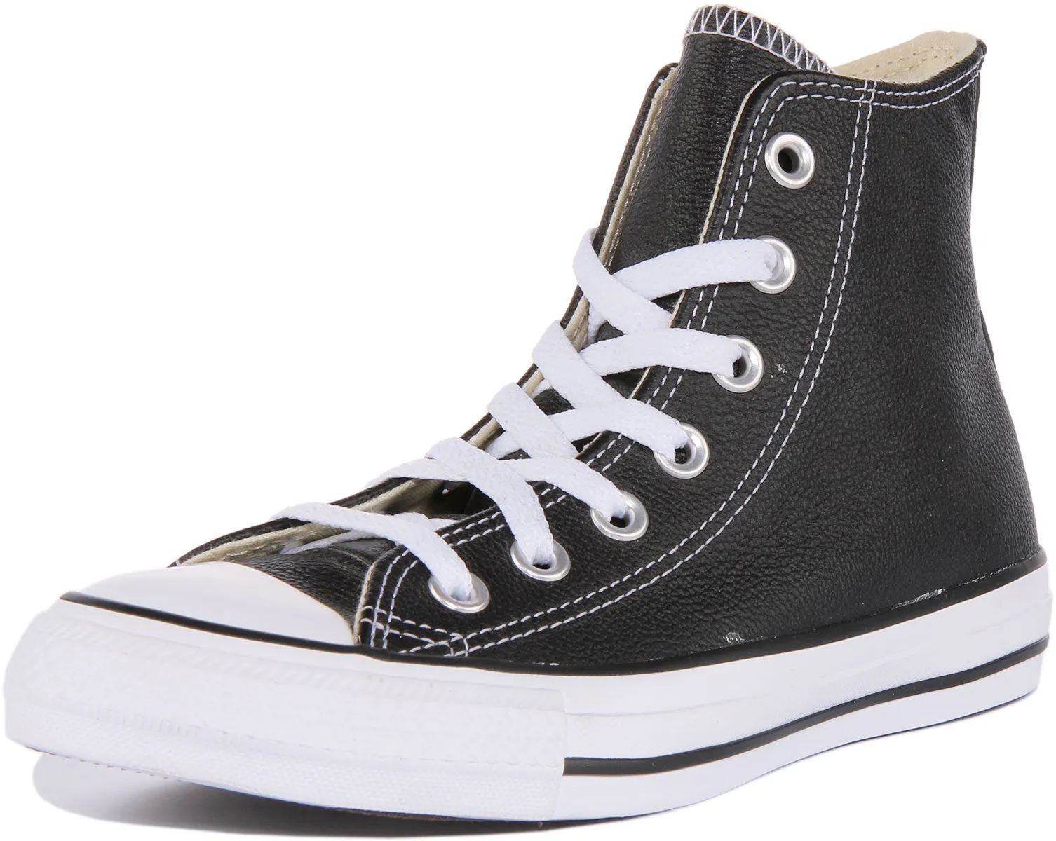 Converse 132170 CT All Star Hi Leather Trainer In Black Shoes Converse