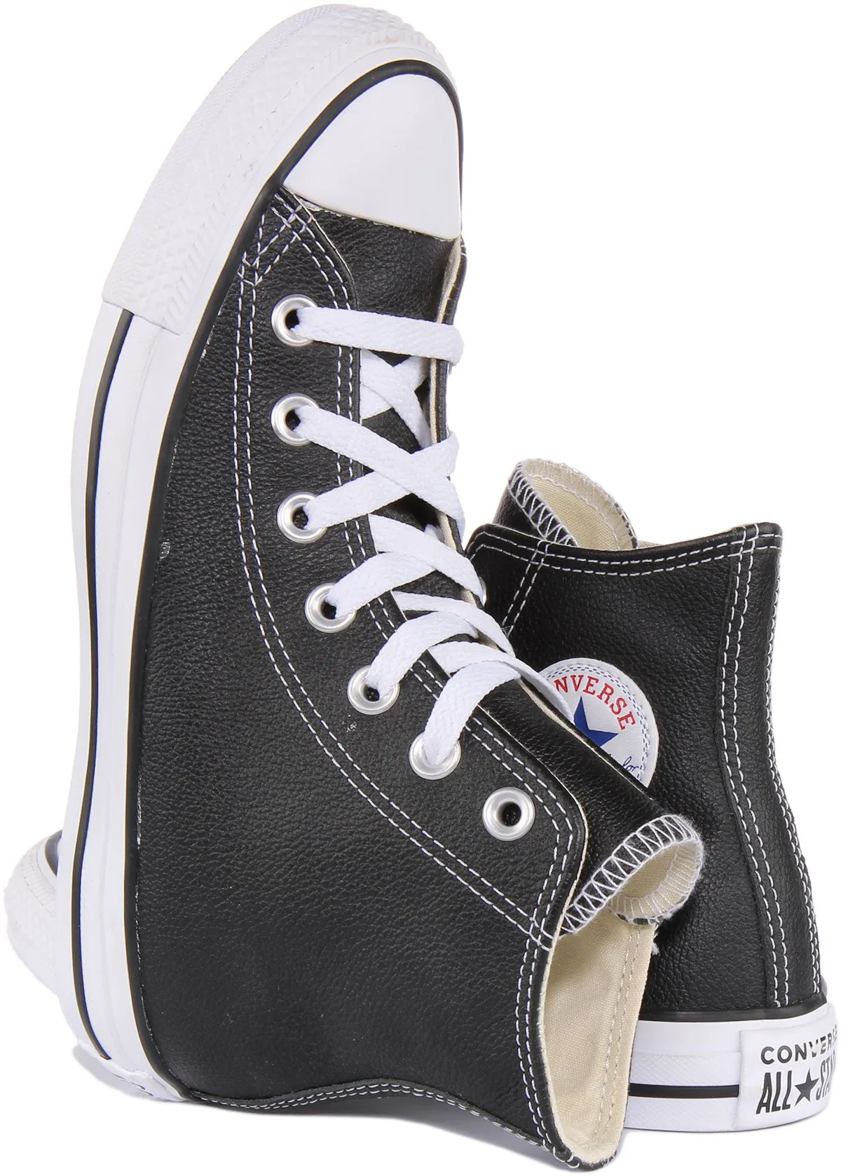 Converse 132170 CT All Star Hi Leather Trainer In Black Shoes Converse