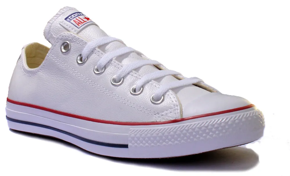 Converse 132173 CT All Star Low Leather Trainer In White Shoes Converse
