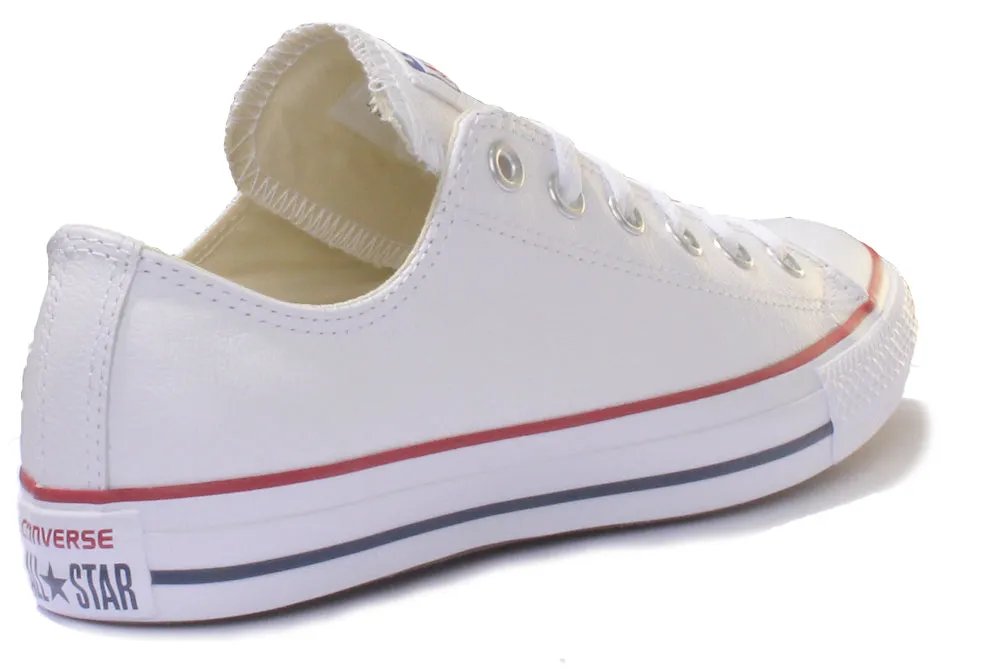 Converse 132173 CT All Star Low Leather Trainer In White Shoes Converse