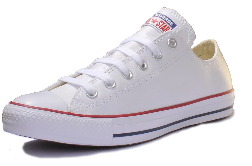 Converse 132173 CT All Star Low Leather Trainer In White Shoes Converse