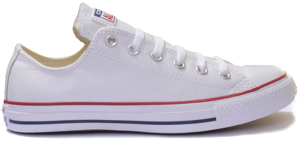 Converse 132173 CT All Star Low Leather Trainer In White Shoes Converse