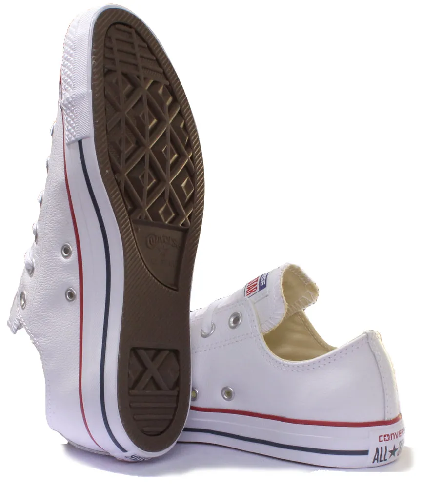 Converse 132173 CT All Star Low Leather Trainer In White Shoes Converse