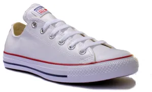 Converse 132173 CT All Star Low Leather Trainer In White Shoes Converse