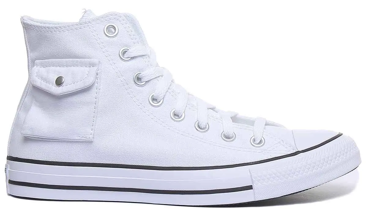 Converse 167045C CT All Star Hi Pocket Trainer In White For Women Shoes Converse