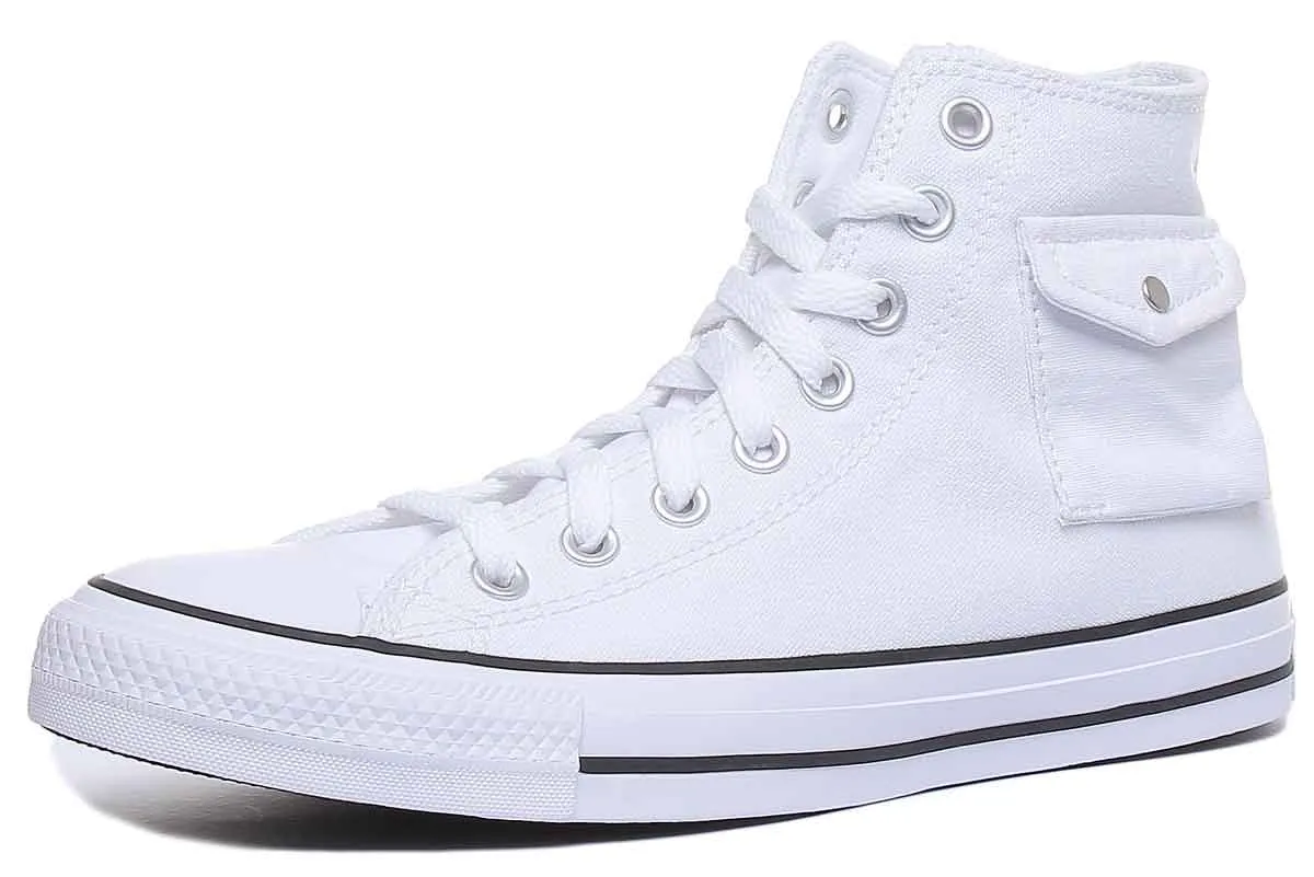 Converse 167045C CT All Star Hi Pocket Trainer In White For Women Shoes Converse