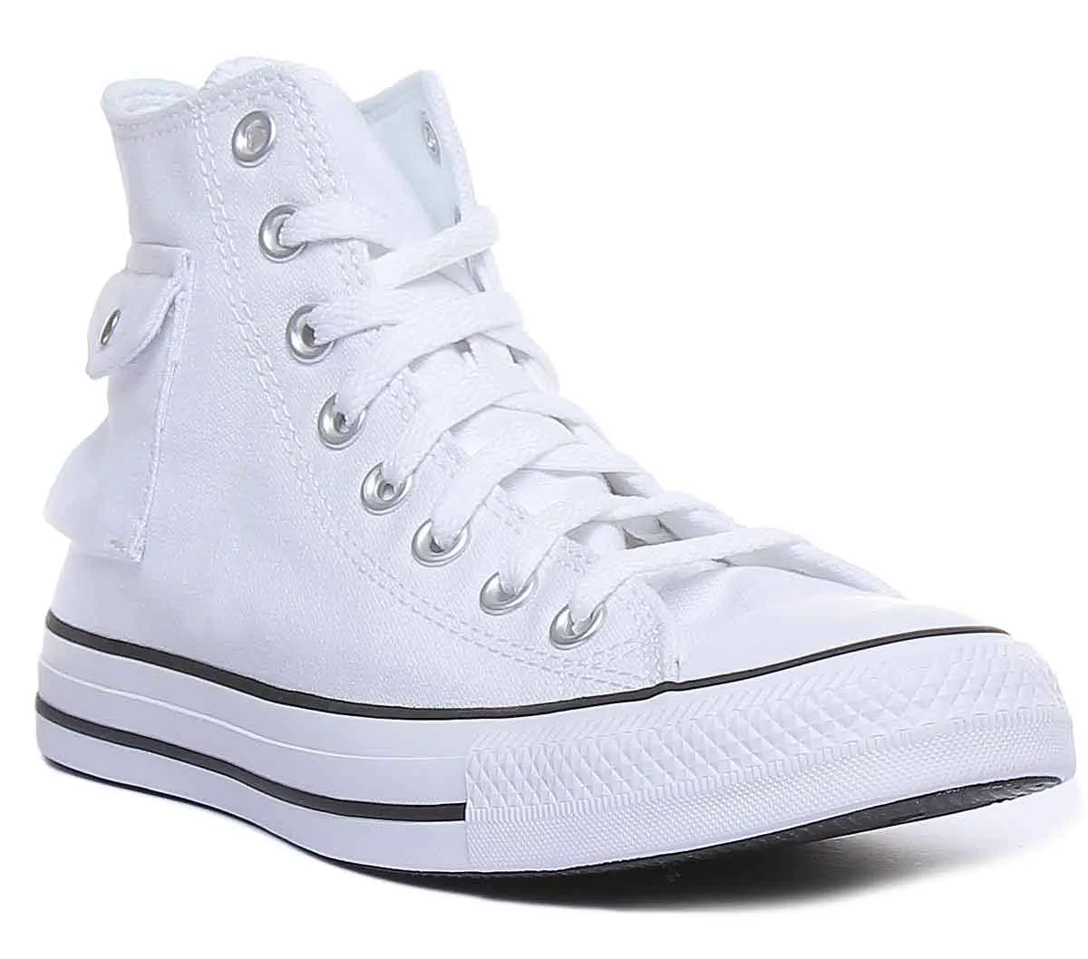 Converse 167045C CT All Star Hi Pocket Trainer In White For Women Shoes Converse