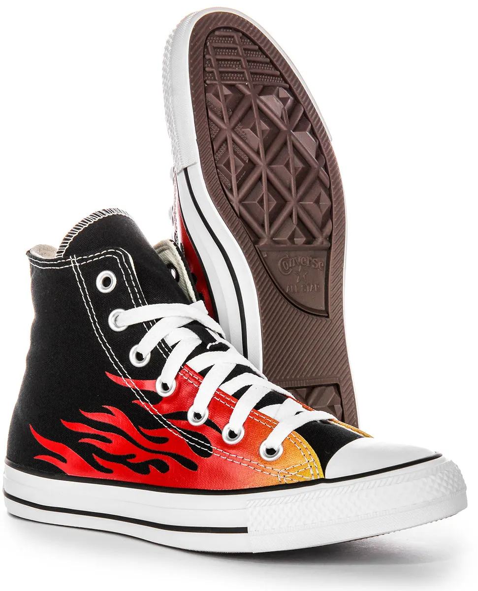 Converse 171130C All Star Flame Hi In Black Red Shoes Converse