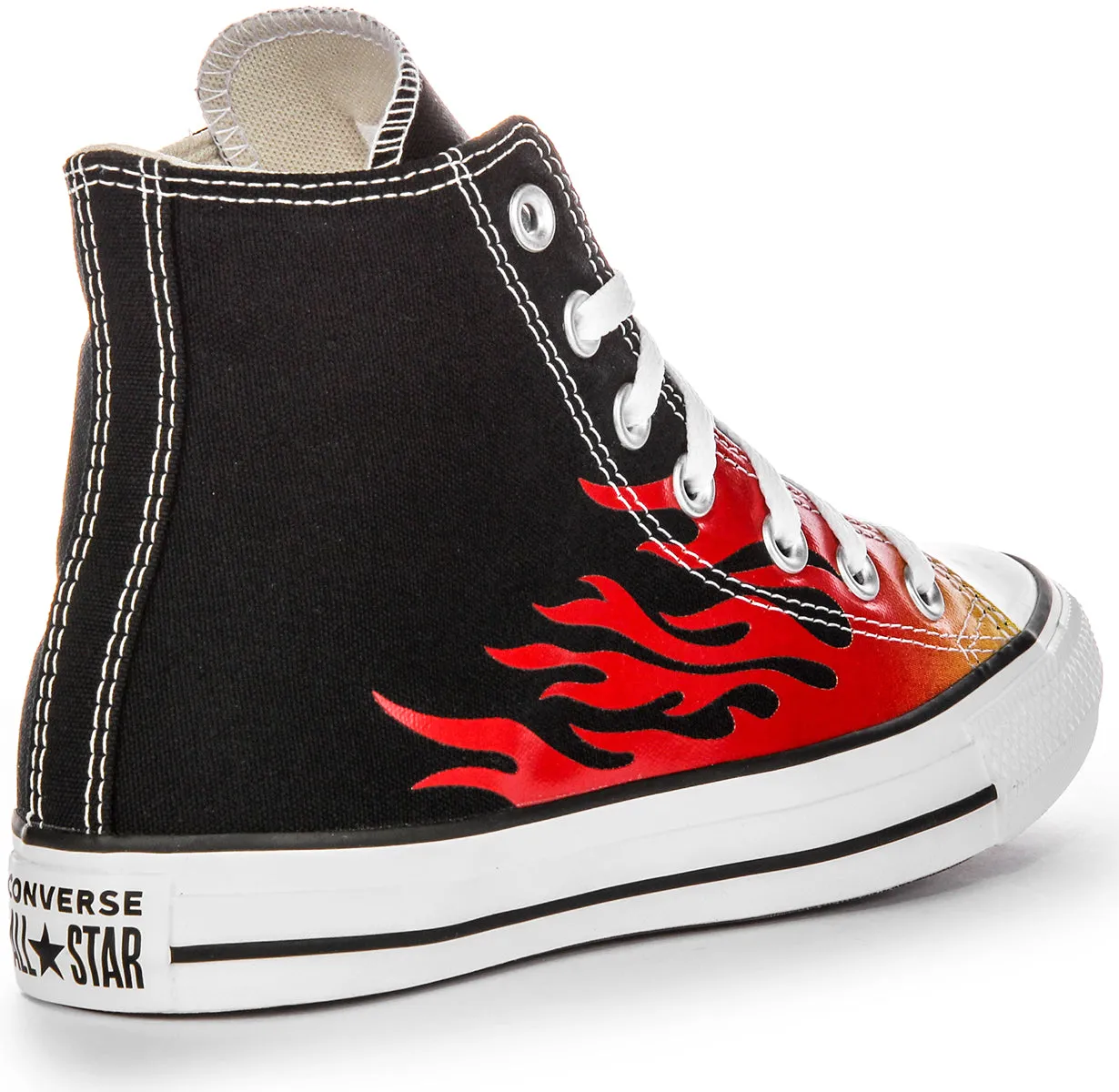 Converse 171130C All Star Flame Hi In Black Red Shoes Converse