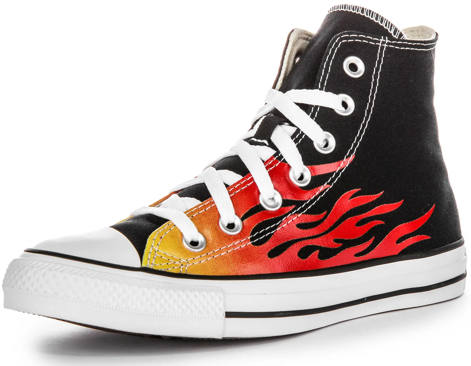Converse 171130C All Star Flame Hi In Black Red Shoes Converse