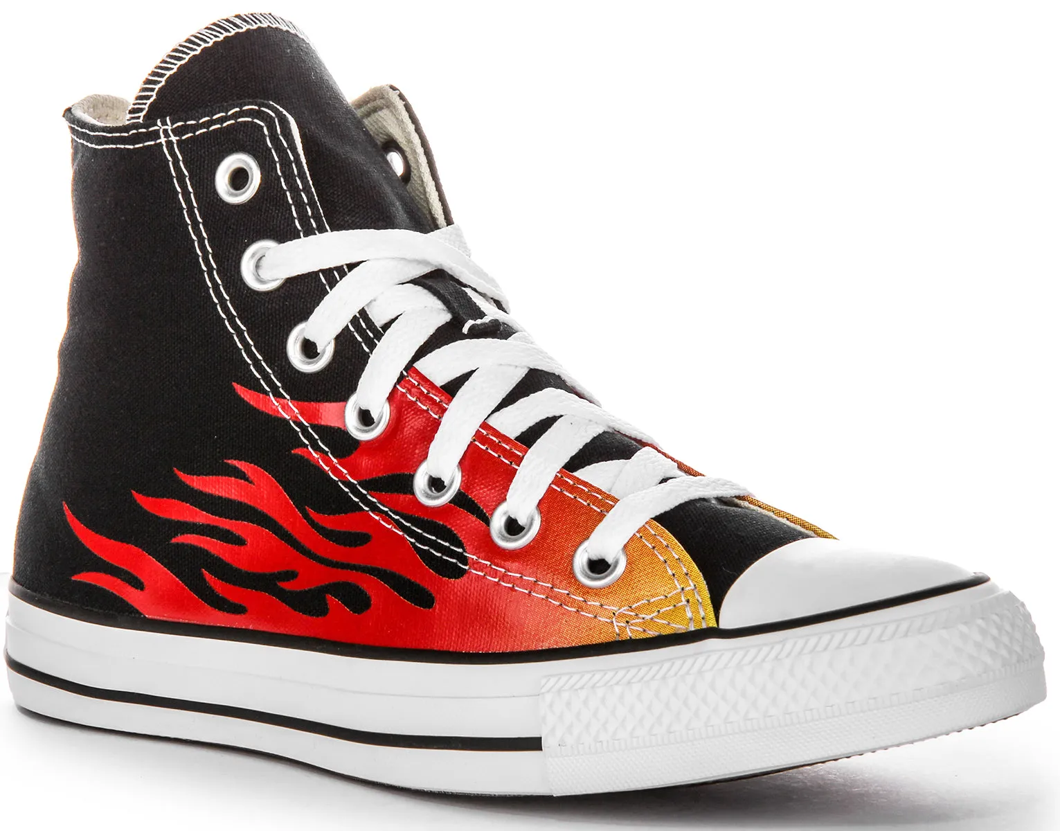 Converse 171130C All Star Flame Hi In Black Red Shoes Converse