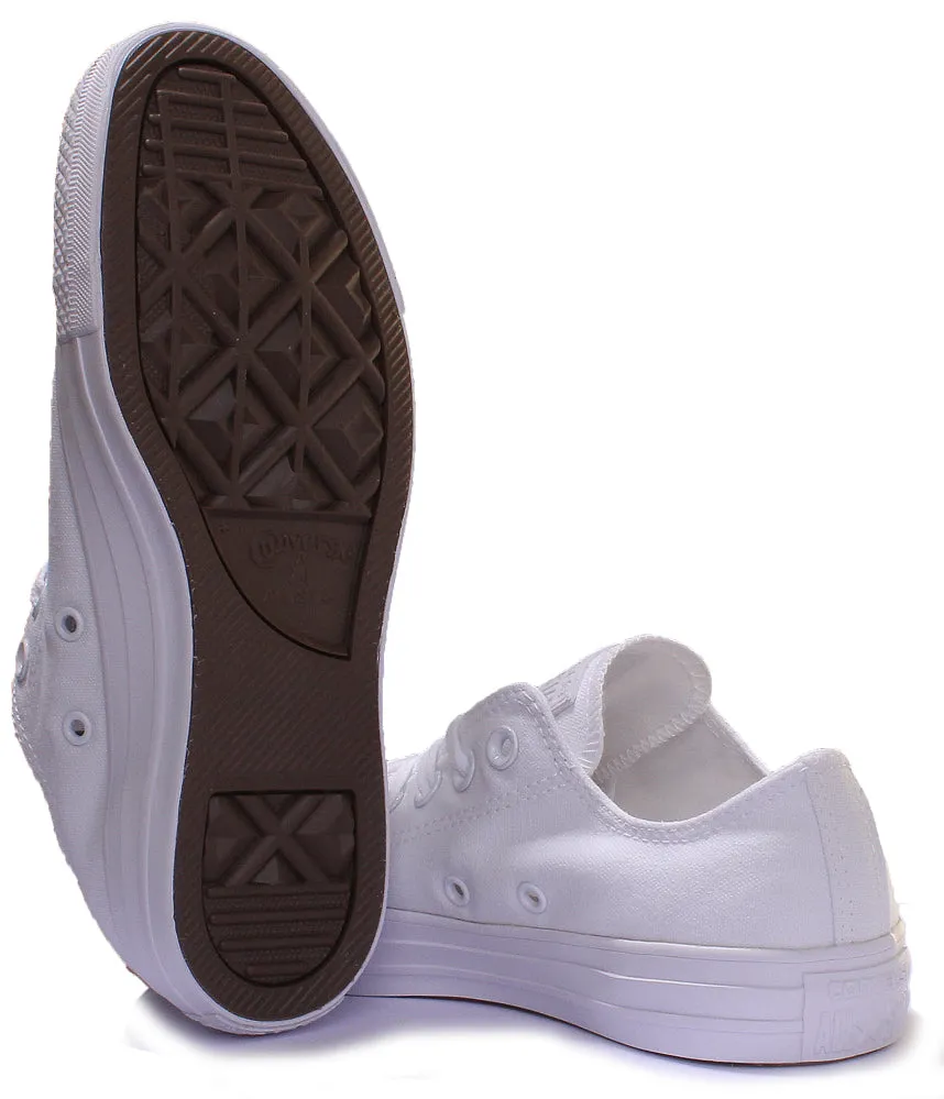 Converse 1U647 CT All Star Low Trainer In White Mono Shoes Converse