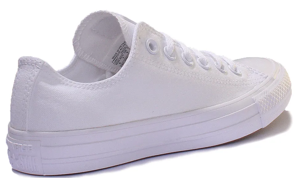 Converse 1U647 CT All Star Low Trainer In White Mono Shoes Converse