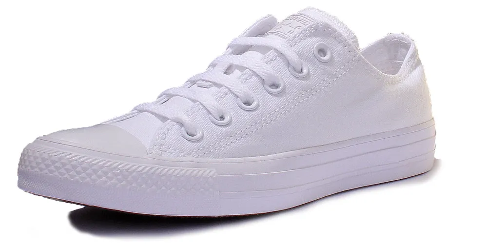 Converse 1U647 CT All Star Low Trainer In White Mono Shoes Converse