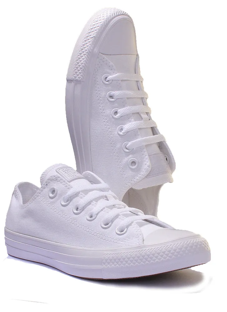 Converse 1U647 CT All Star Low Trainer In White Mono Shoes Converse