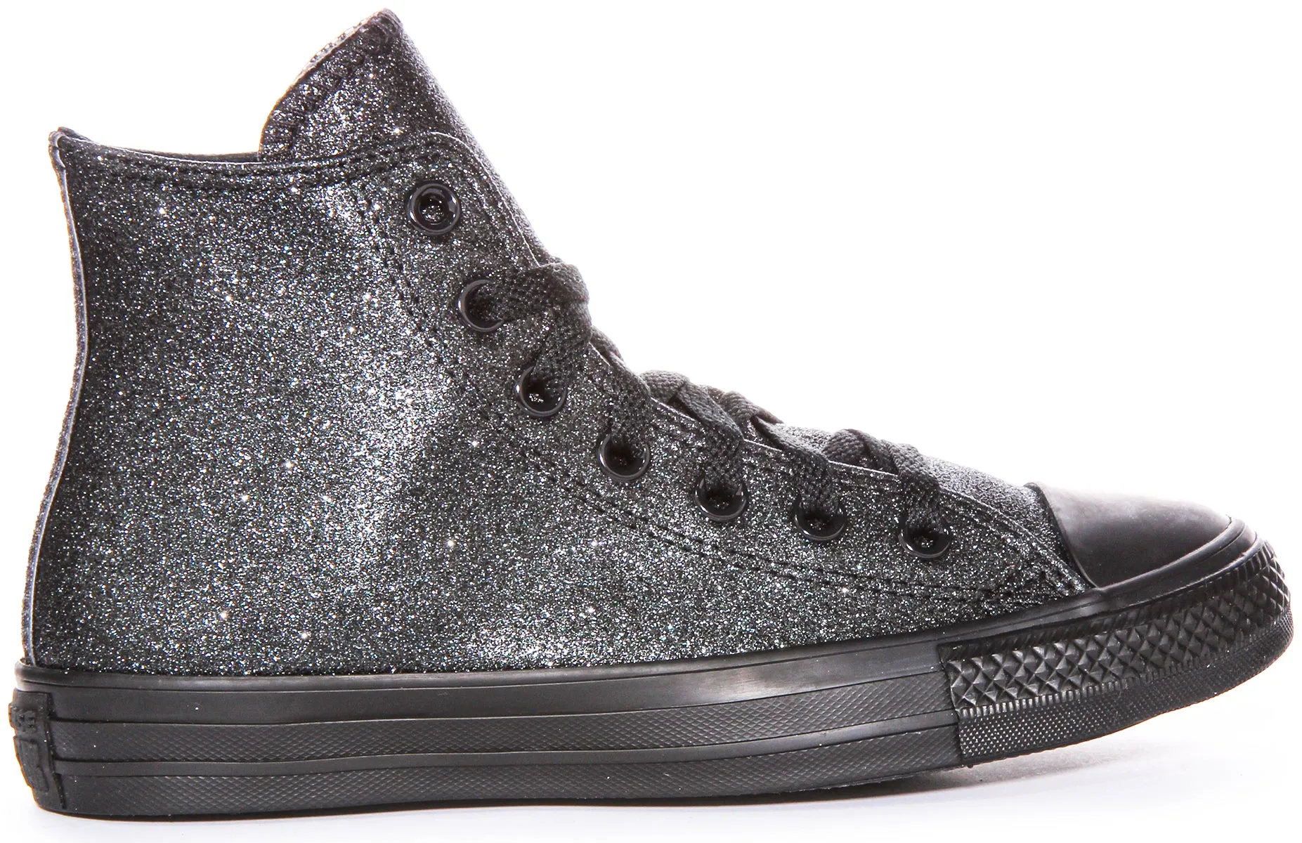 Converse All Star Hi A05432C In Black Glitter Shoes Converse