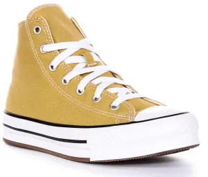 Converse All Star Lift A05467C In Mustard For Junior Shoes Converse