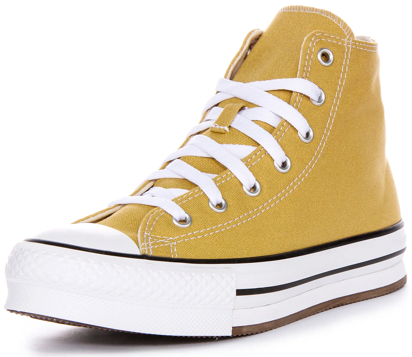 Converse All Star Lift A05467C In Mustard For Junior Shoes Converse