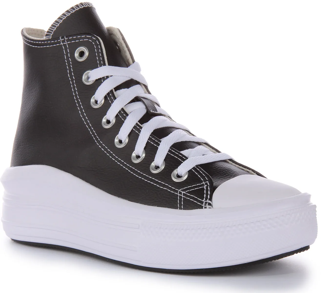 Converse All Star Move A04294C In Black White Leather Shoes Converse