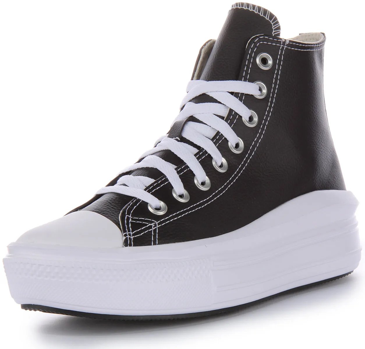 Converse All Star Move A04294C In Black White Leather Shoes Converse