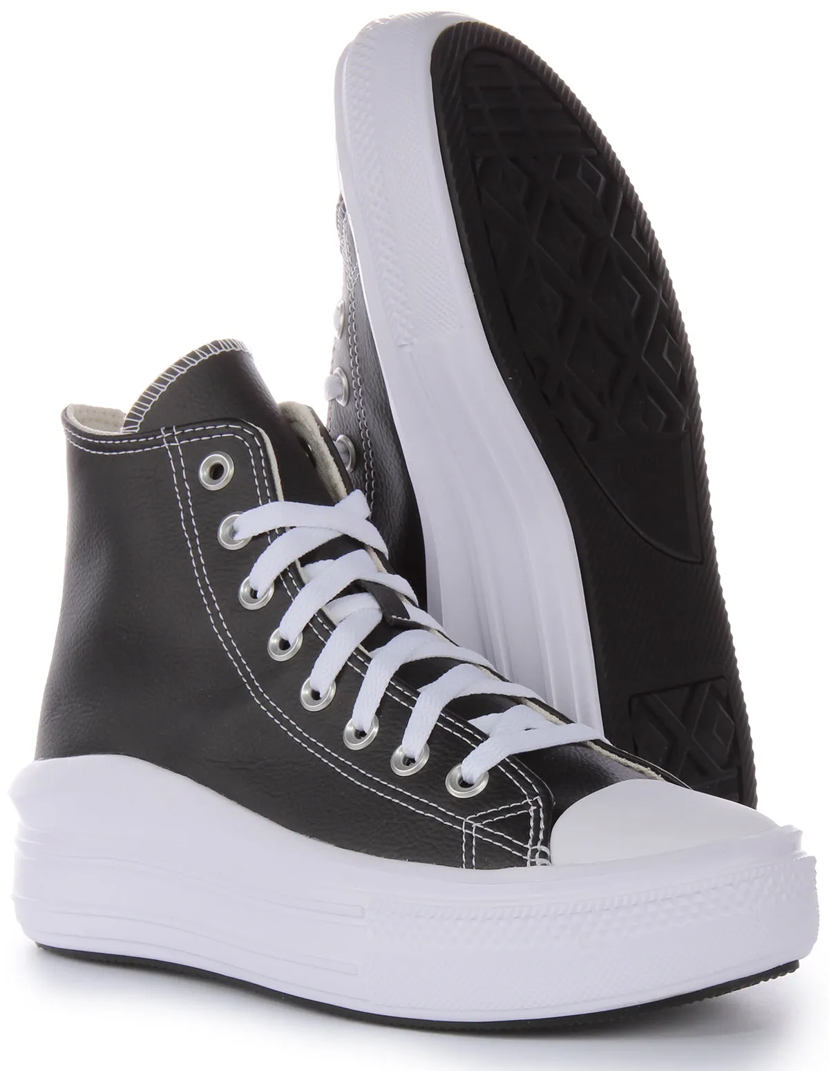 Converse All Star Move A04294C In Black White Leather Shoes Converse
