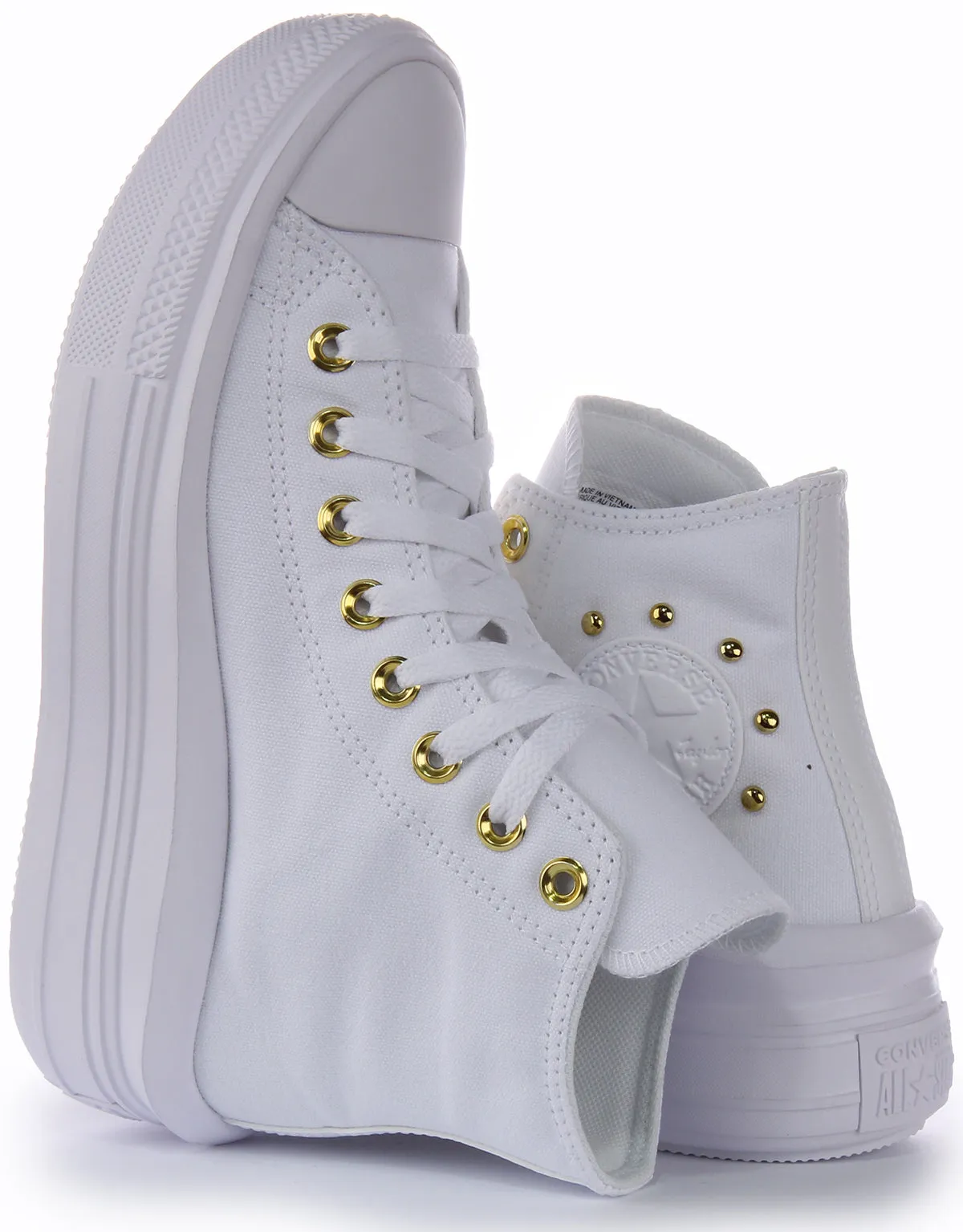Converse All Star Move Platform A05459C In White Gold Shoes Converse