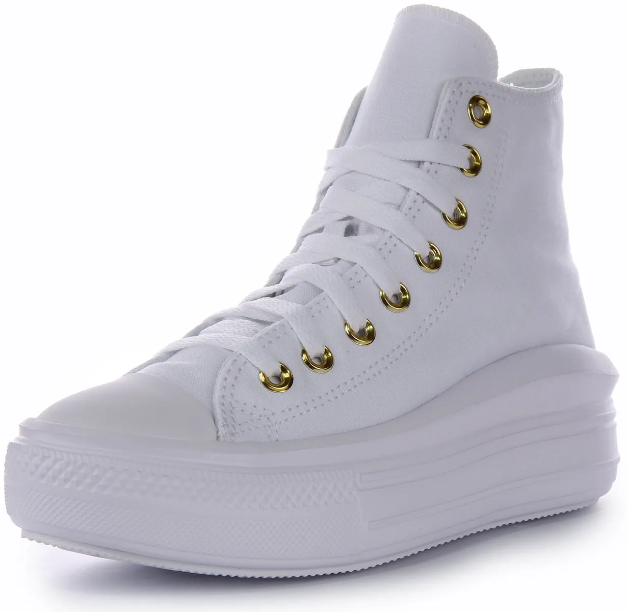 Converse All Star Move Platform A05459C In White Gold Shoes Converse