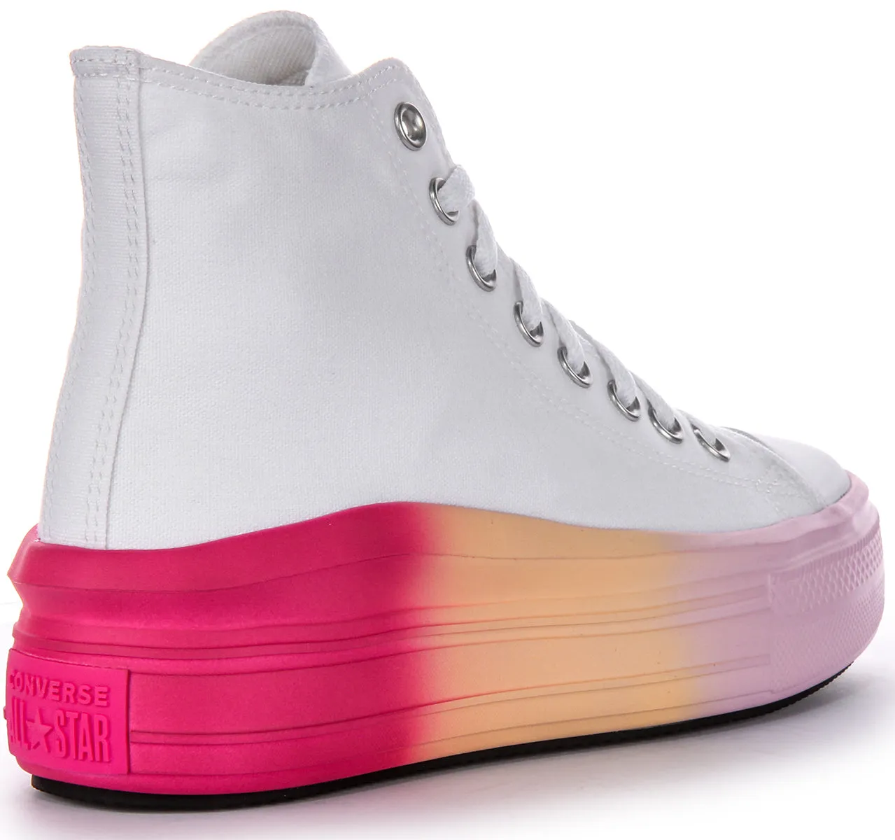 Converse All Star Movie A07372C In White Pink For Junior Shoes Converse
