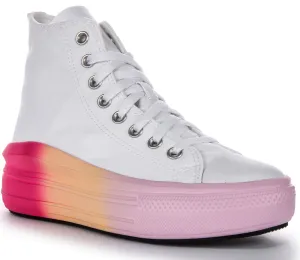 Converse All Star Movie A07372C In White Pink For Junior Shoes Converse