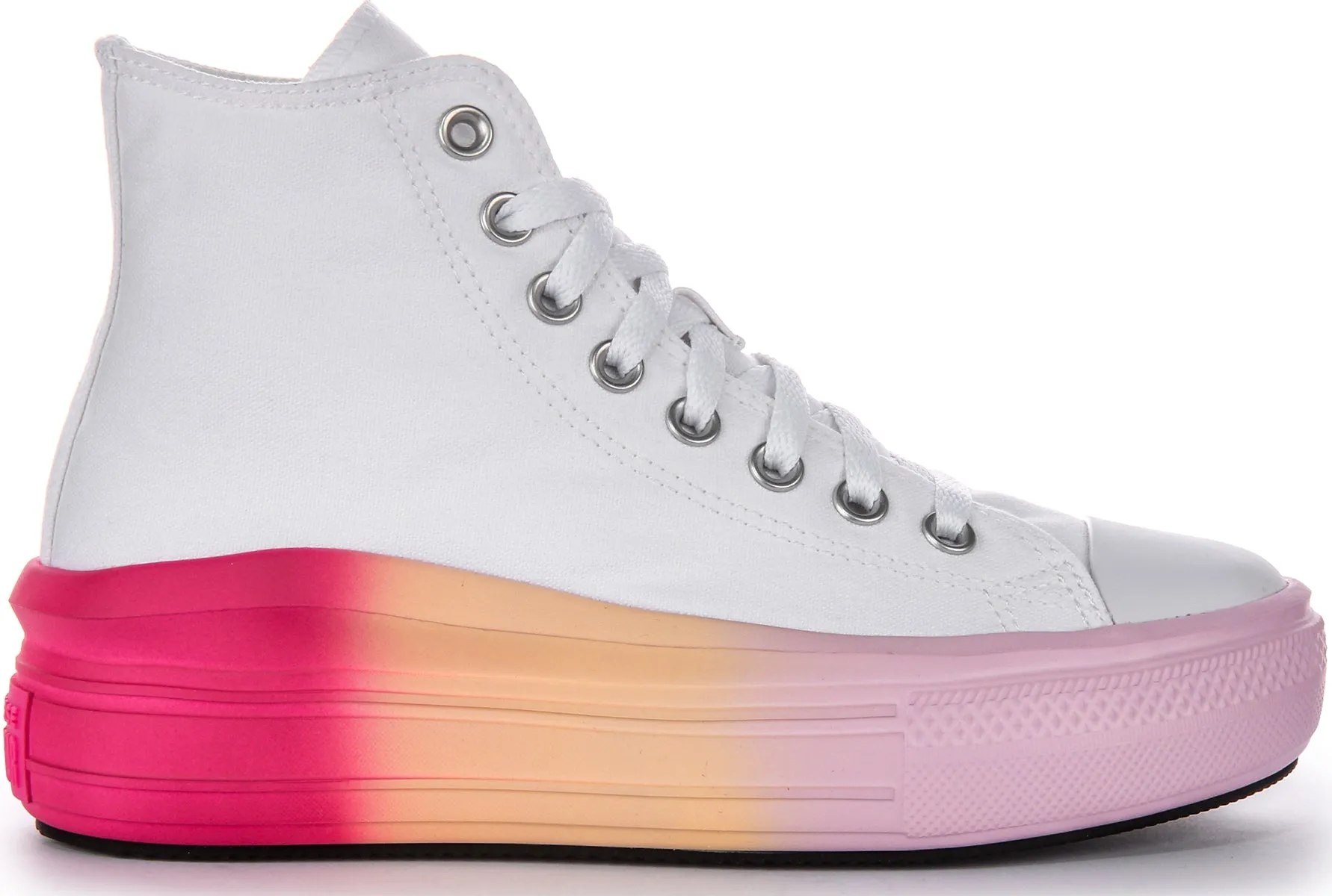 Converse All Star Movie A07372C In White Pink For Junior Shoes Converse