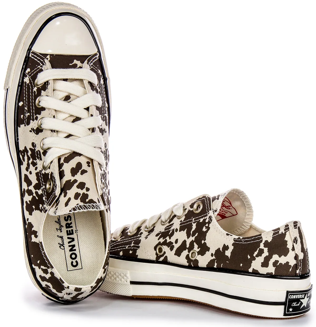 Converse Chuck 70s A10139C In Brown White Cow Print Shoes Converse