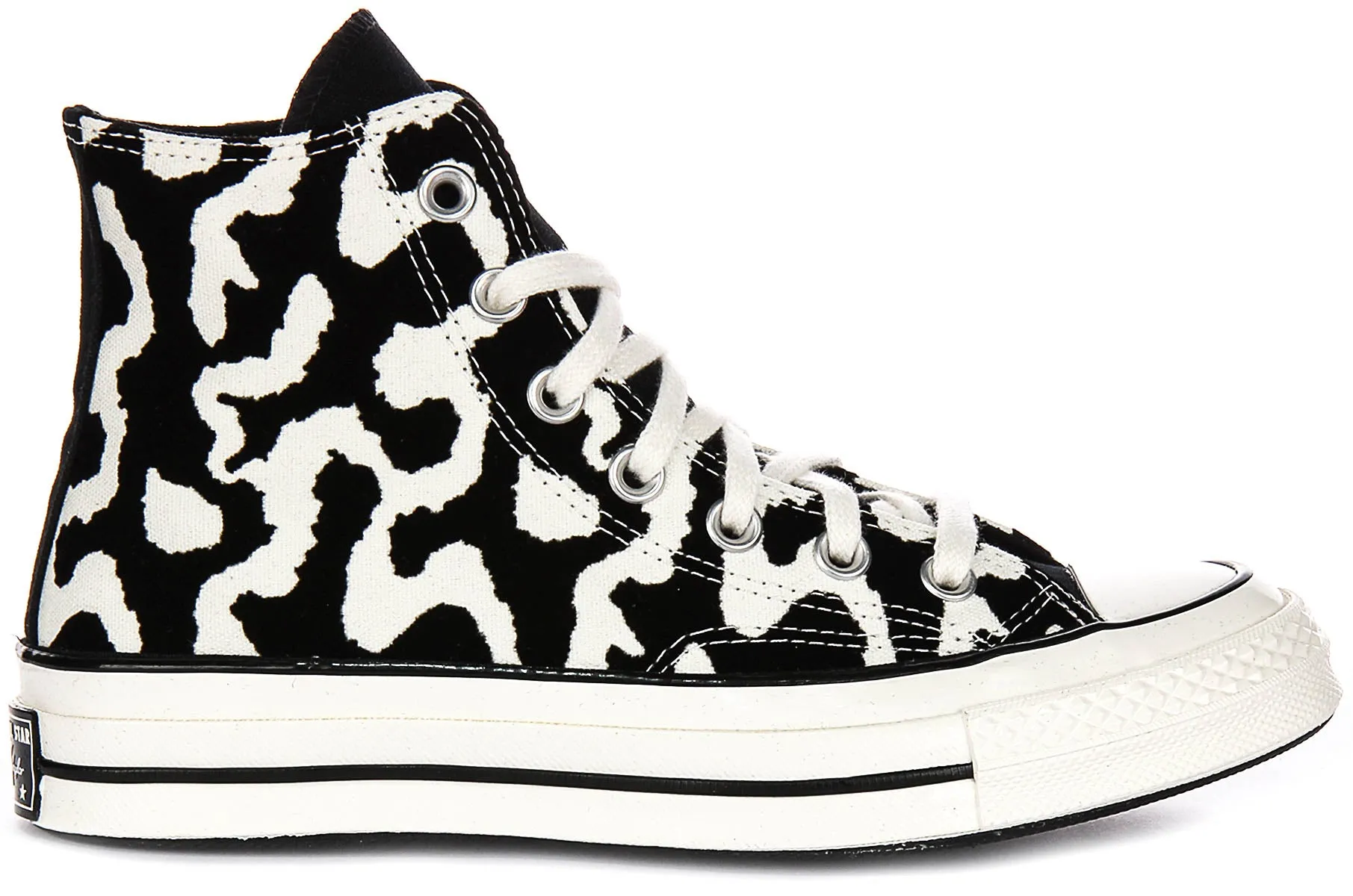 Converse Chuck 70s Hi A12350C In Black White Remix Leopard Shoes Converse