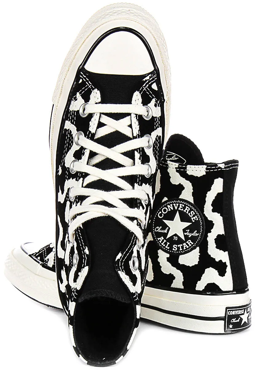 Converse Chuck 70s Hi A12350C In Black White Remix Leopard Shoes Converse
