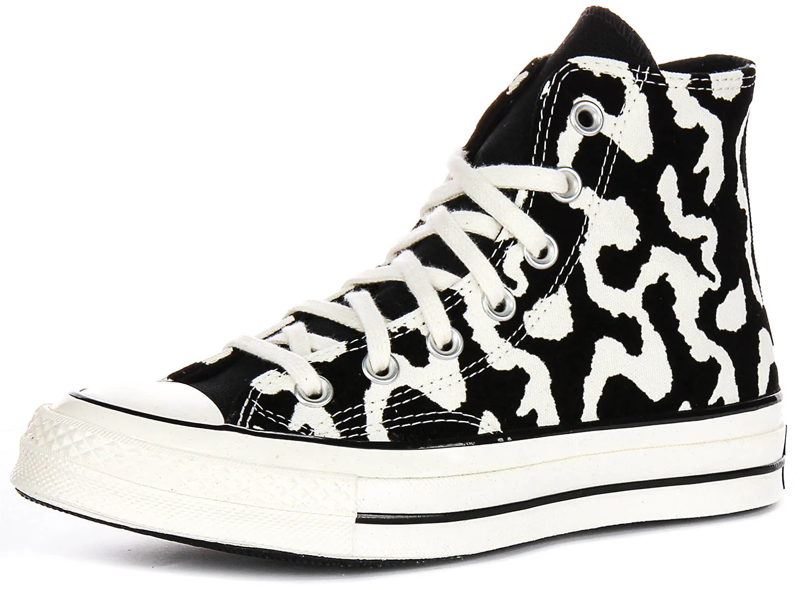 Converse Chuck 70s Hi A12350C In Black White Remix Leopard Shoes Converse