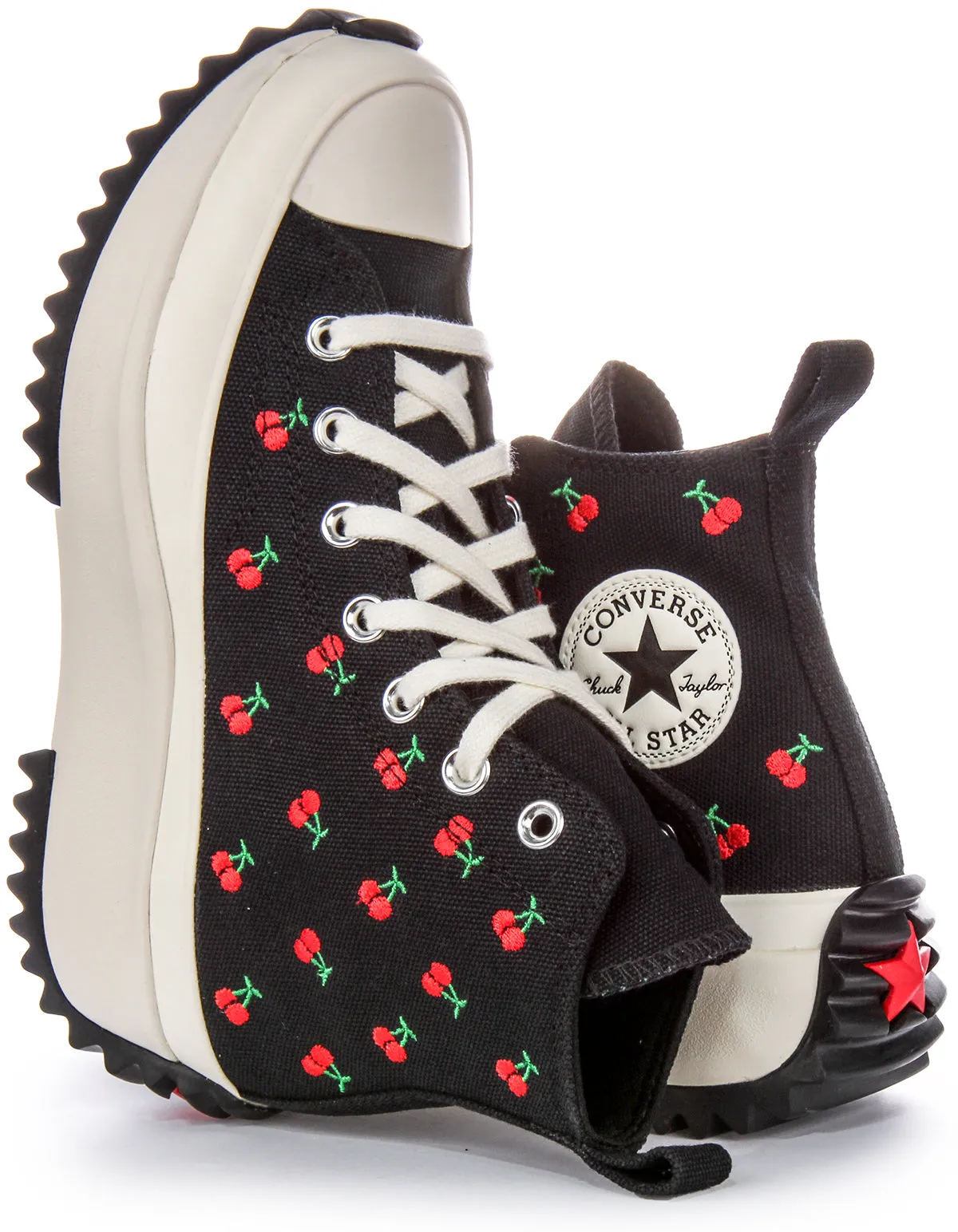 Converse RunStar Hike A08113C In Black Red Cherries Shoes Converse