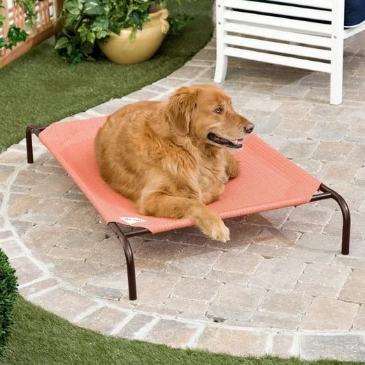 Coolaroo Elevated Knitted Fabric Cat & Dog Bed (Charcoal)